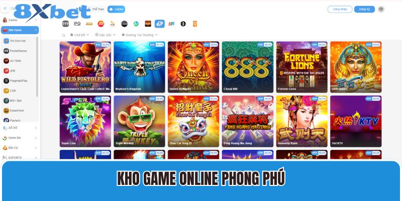 Kho game online phong phú giúp người chơi tránh được sự nhàm chán